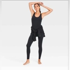 Joylab Women's Cross Back Active Bodysuit Black